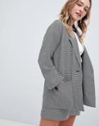 Monki Check Tailored Blazer Two-piece - Black