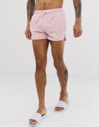 Bershka Swim Shorts In Pink - Pink