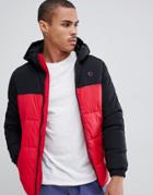 Jack & Jones Core Puffer Jacket With Hood - Red