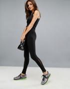 Only Play Lace Insert Sports Legging - Black