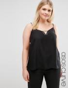 Asos Curve Ladder Lace Insert Cami - Black