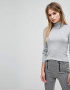 Vero Moda Roll Neck Top - Gray