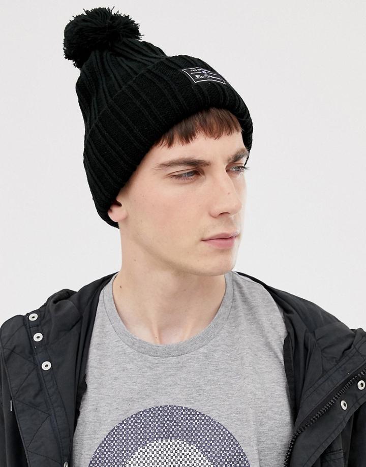 Ben Sherman Mccree Bobble Hat - Black