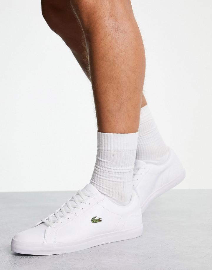 Lacoste Lerond Bl21 Sneakers In White Leather