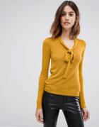 Vero Moda Pussybow Sweater - Gold