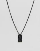 Emporio Armani Pendant Necklace In Black - Black