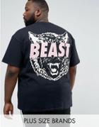 Hnr Ldn Plus Beast Back Print T-shirt - Black