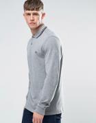 Fred Perry Polo Shirt With Long Sleeves In Steel Marl - Gray