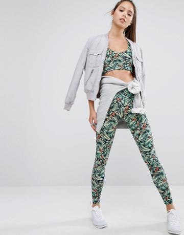 213 Apparel Jungle Print Yoga Legging - Multi