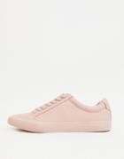 Asos Design Demi Lace Up Sneakers In Beige-neutral