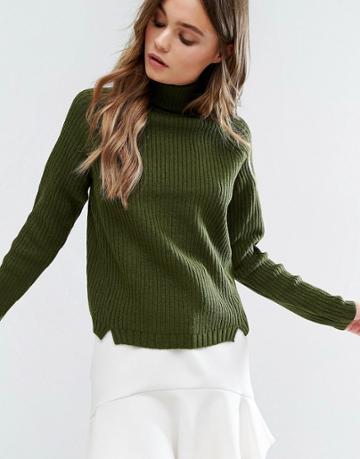First & I Turtleneck Sweater - Green