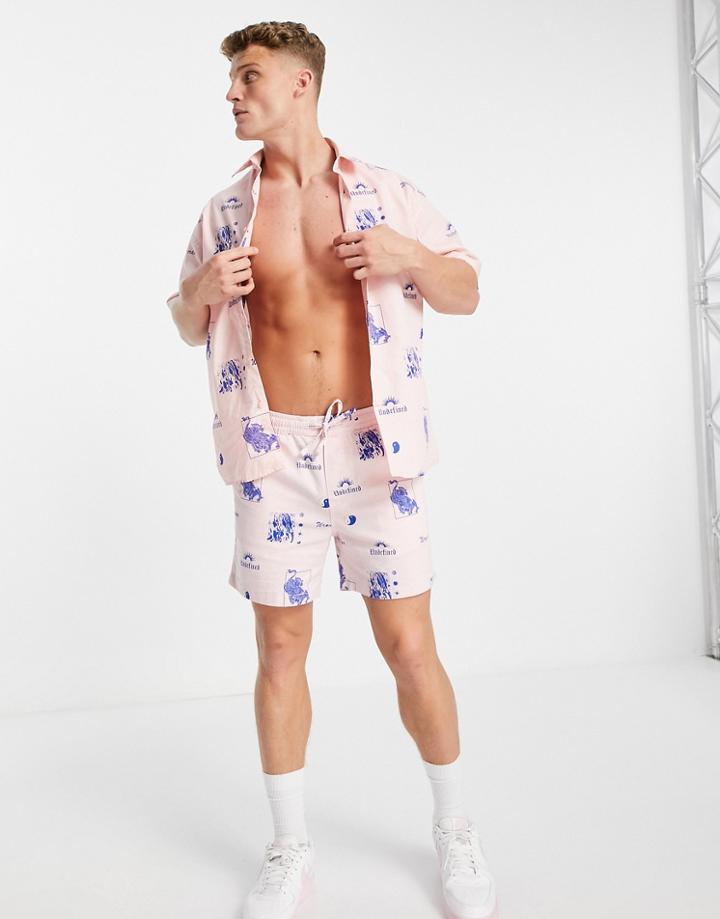 Jack & Jones Originals Short With Undefined Print In Pink - Part Of A Set