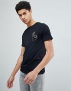 Jack & Jones Premium T-shirt With Chest Embroidery - Black
