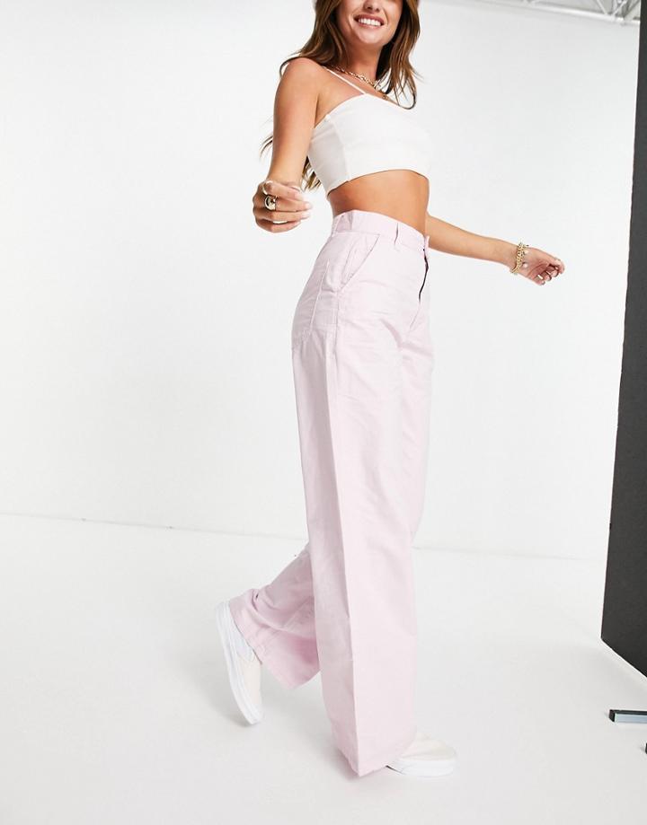 Cotton: On Straight Leg Pant In Pink