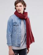 Scotch And Soda Check Scarf - Red