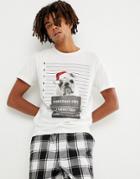 Jack & Jones Originals Holidays T-shirt With Arrest Graphic - White
