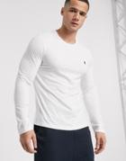 Polo Ralph Lauren Long Sleeve Lounge Soft Cotton Top In White