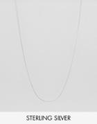 Asos Sterling Silver Snake Chain Necklace - Silver