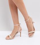 Asos Half Time Barely There Heeled Sandals - Beige