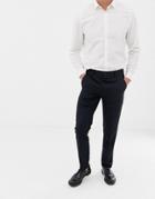 French Connection Plain Slim Fit Pants-navy