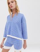 Asos White Check Knitted Sweater Two-piece - Multi