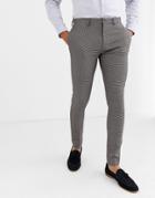 Asos Design Wedding Super Skinny Suit Pants In Micro Texture In Tan