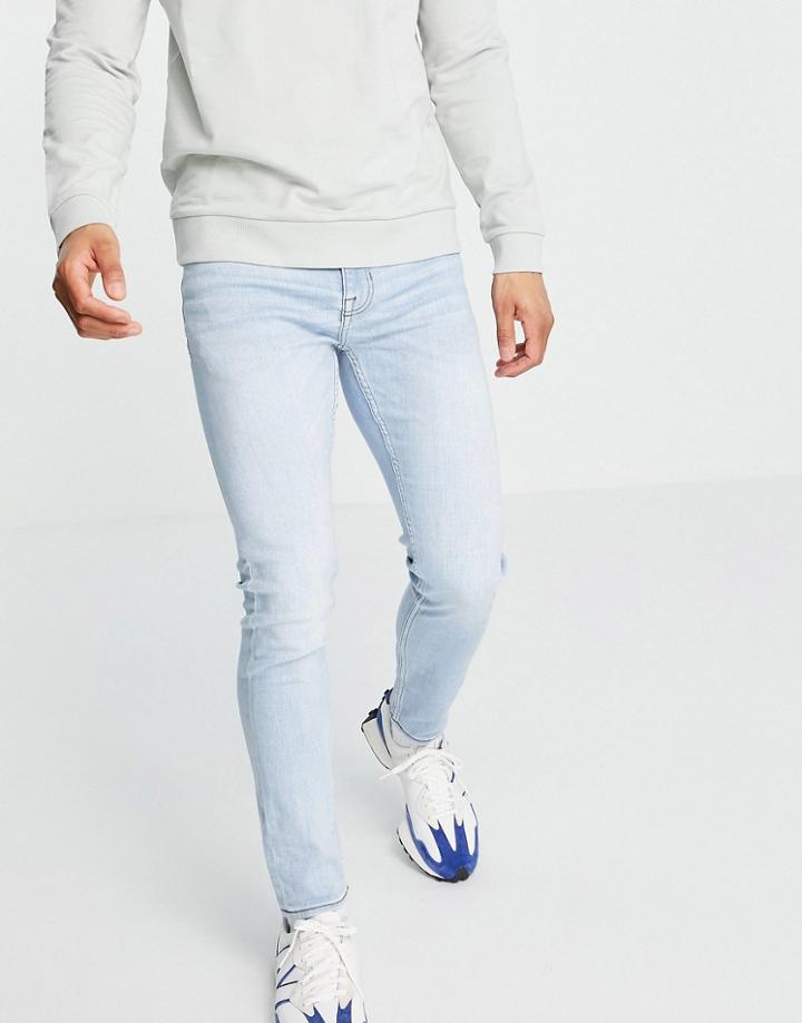 New Look Super Skinny Jeans In Powder Blue Wash-blues