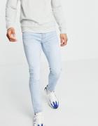 New Look Super Skinny Jeans In Powder Blue Wash-blues