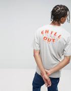 Asos X Lot Stock & Barrel T-shirt With Ice Cream Embroidery - Gray