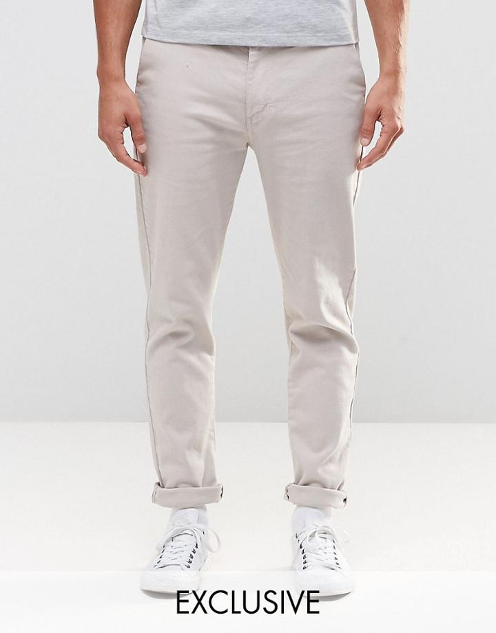Brooklyn Supply Co Skinny Chinos In Beige - Beige