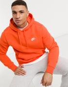 Nike Club Hoodie In Orange