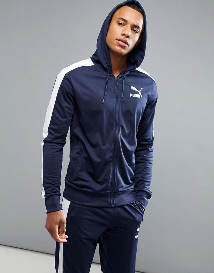 Puma Track Hoodie Jacket - Blue