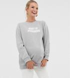 Asos Design Maternity Sweatshirt With Baby In Progress - Gray