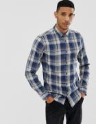 Only & Sons Slim Fit Check Shirt-navy