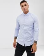 Topman Oxford Shirt In Blue-blues