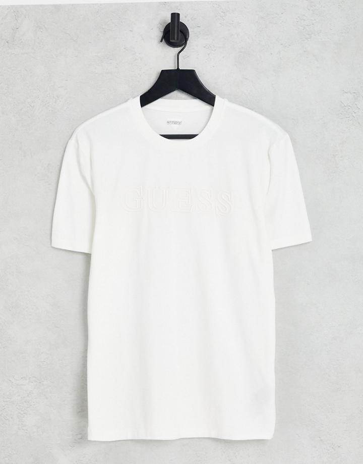 Guess Active T-shirt In White With Chest Logo