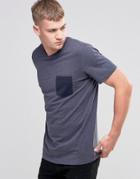 Jack & Jones T-shirt With Contrast Pocket - Navy