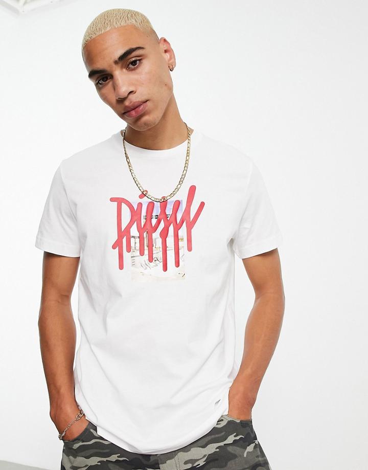 Diesel T-diegos B9 Paint Logo T-shirt In White