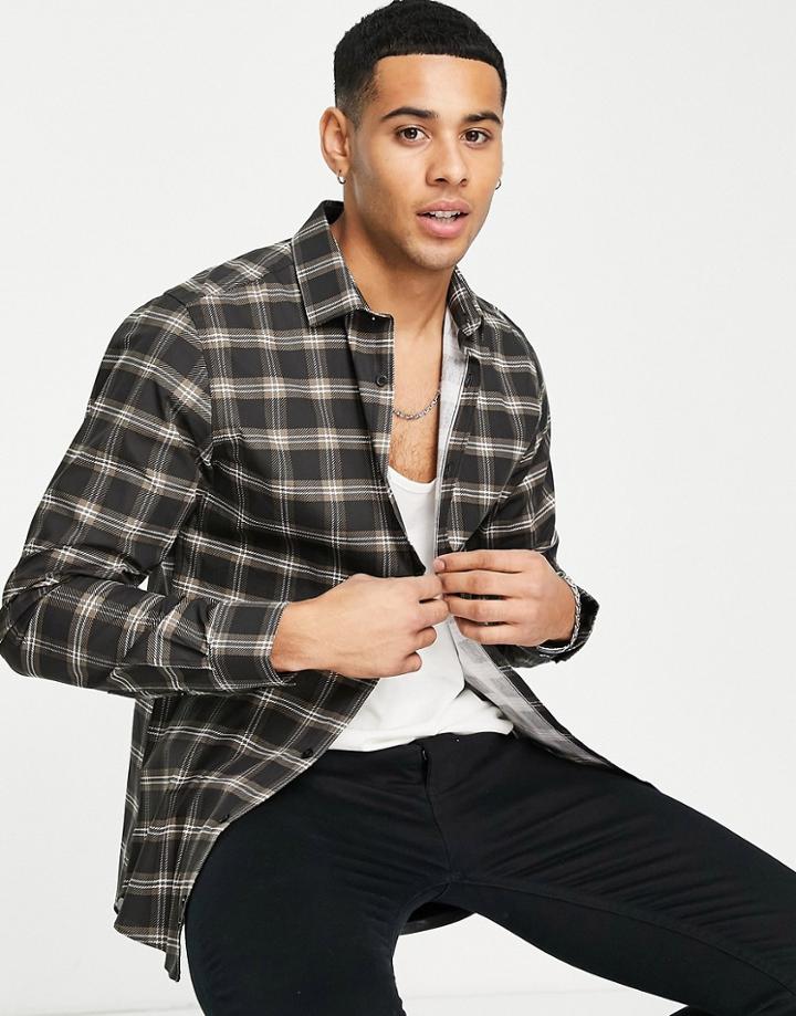 Harry Brown Plaid Slim Fit Shirt