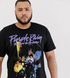 Asos Design Plus Relaxed T-shirt With Prince Print - Black