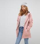 Asos Petite Summer Parka With Jersey Lining - Pink