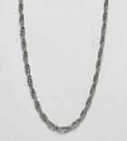 Sacred Hawk Twist Chain Necklace - Silver