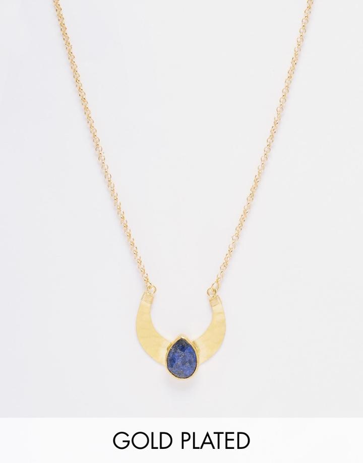 Ottoman Hands Exclusive Lapis Stone Necklace - Lapis