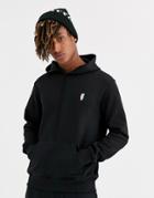 Carrots Signature Carrot Patch Hooded Sweat In Black