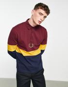 Fred Perry Reissues Rugby Long Sleeve Polo Shirt In Multi
