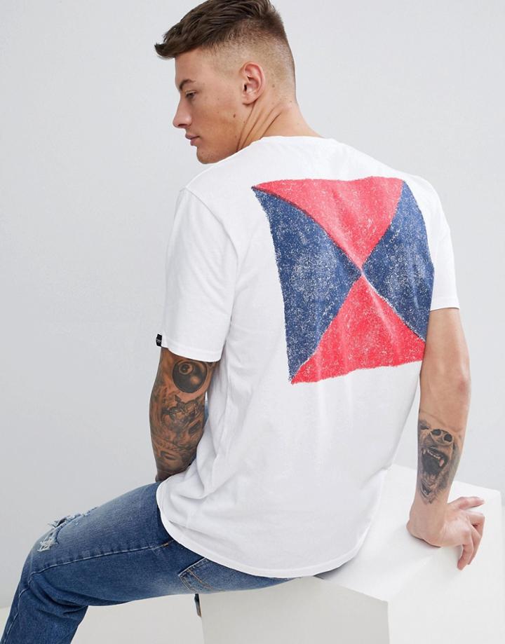 Pull & Bear T-shirt With Back Print In White - White