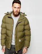 Fat Moose Urban Heat Insulated Jacket With Hood - Army