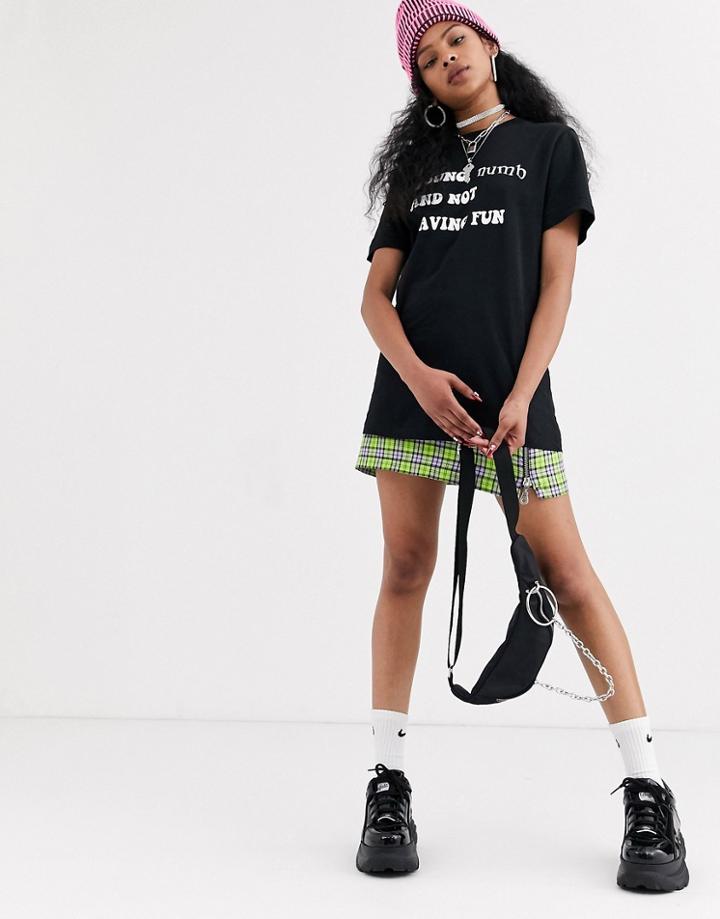 The Ragged Priest Relaxed T-shirt With Not Having Fun Print-black