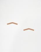 Pilgrim Rose Gold Zig Zag Stud Earrings - Rose Gold