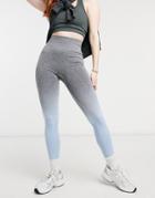 New Look Active Seamless Leggings In Blue Ombr -blues